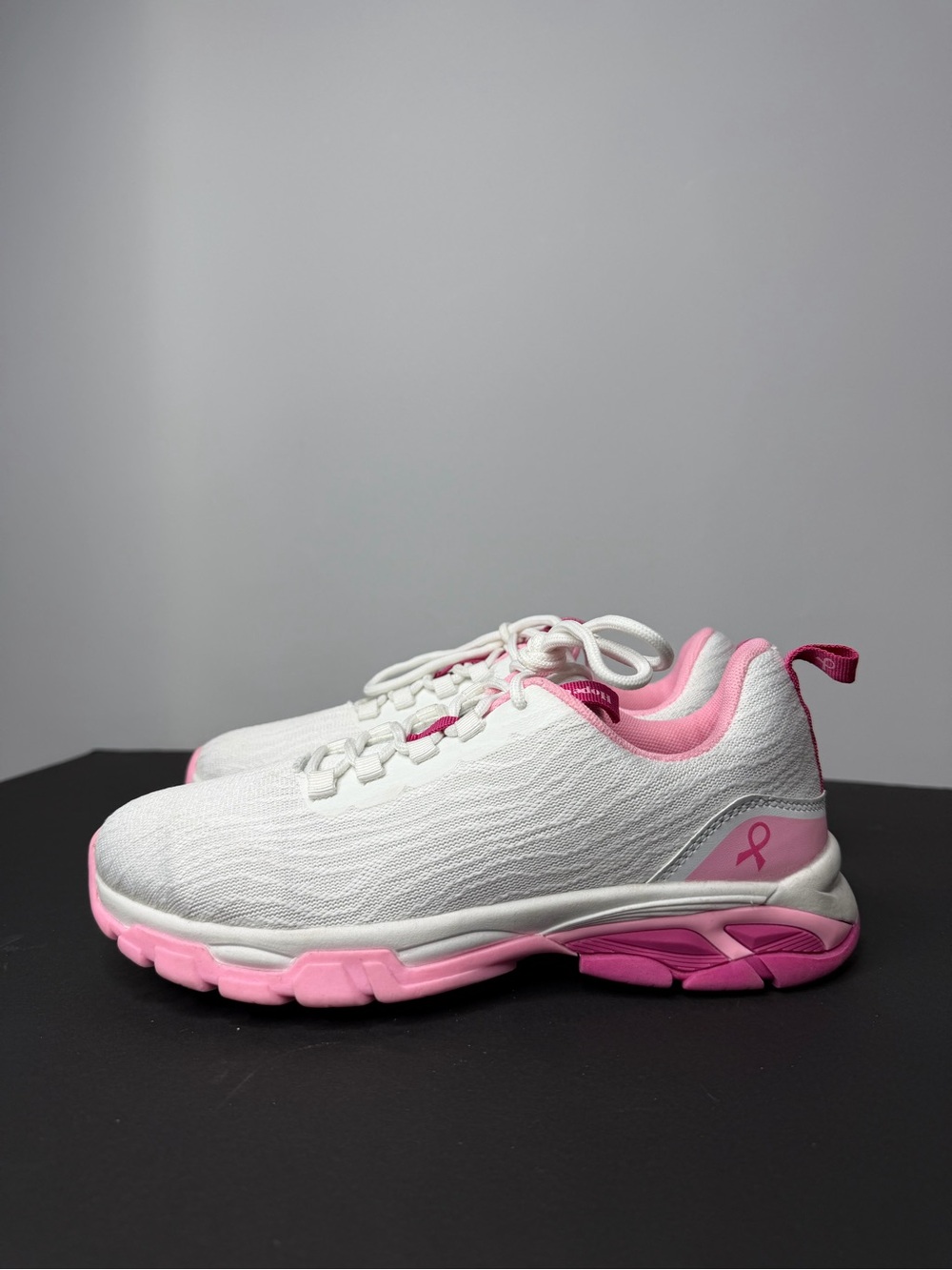 Studio Pink-Trim White Sneaker